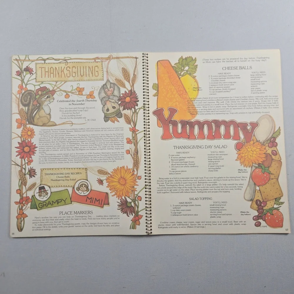 Vintage 1980 Special Dishes for Special Days Children's Cookbook Recipe Holiday